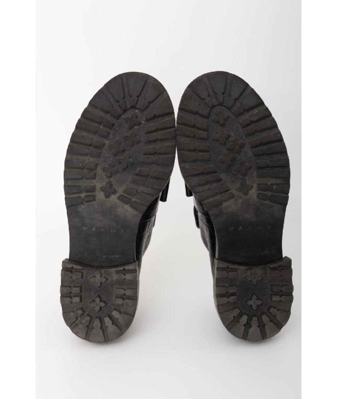 MARNI Черные кожаные лоферы, фото 6