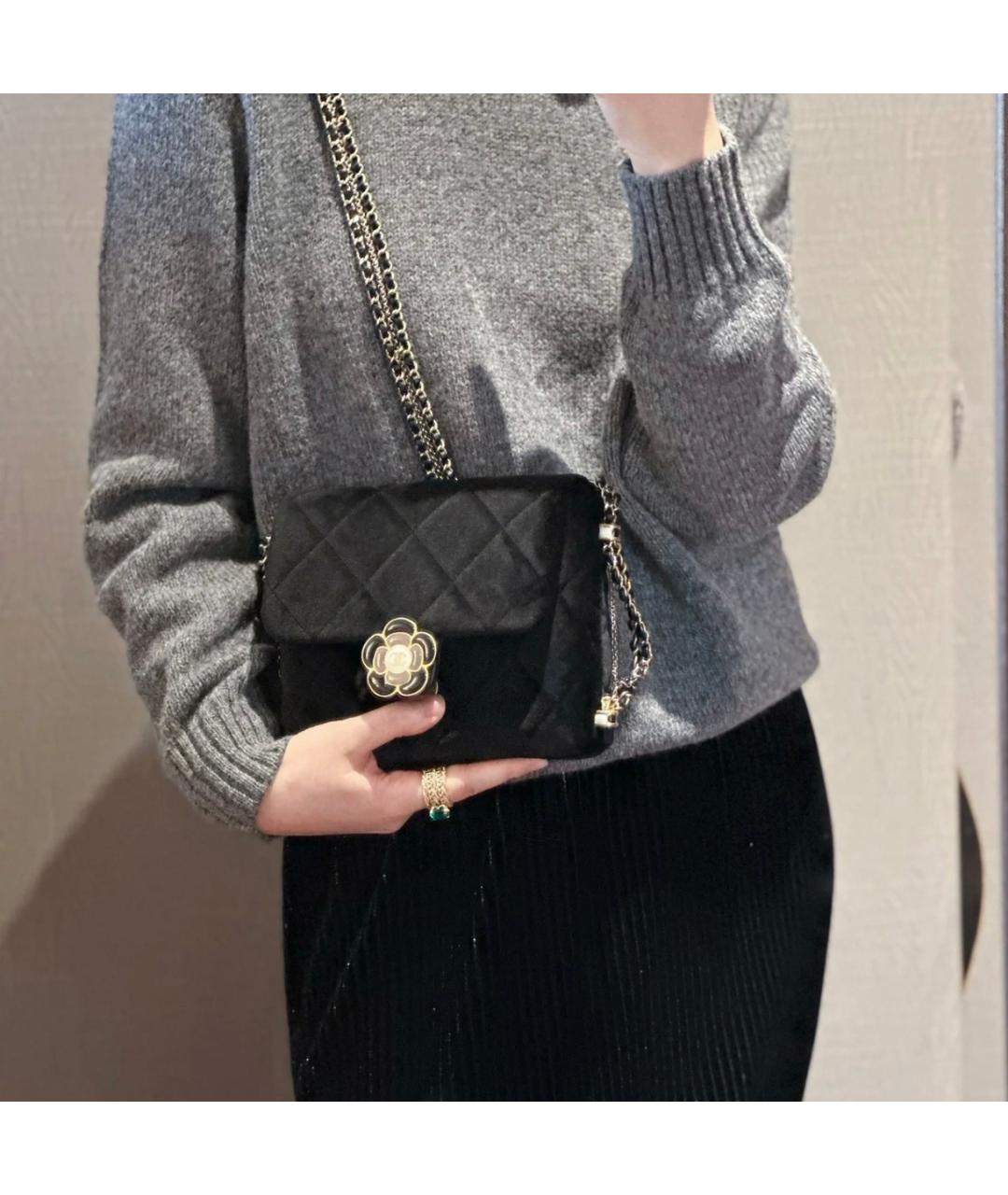 CHANEL Черная сумка через плечо, фото 4