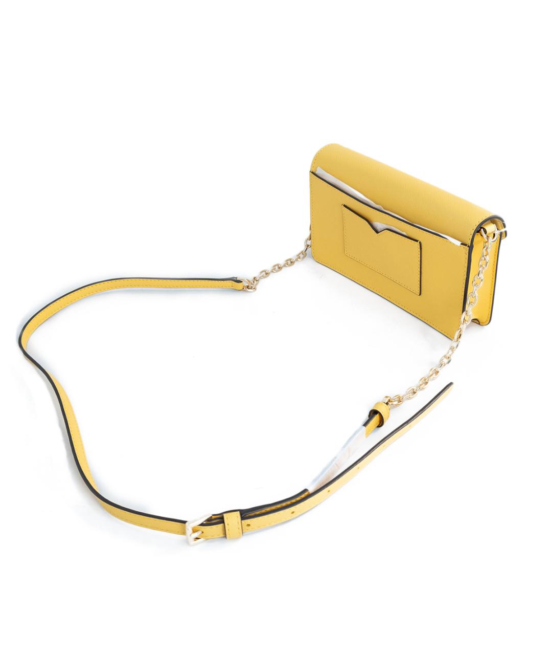 MICHAEL KORS Желтая кожаная сумка через плечо, фото 3