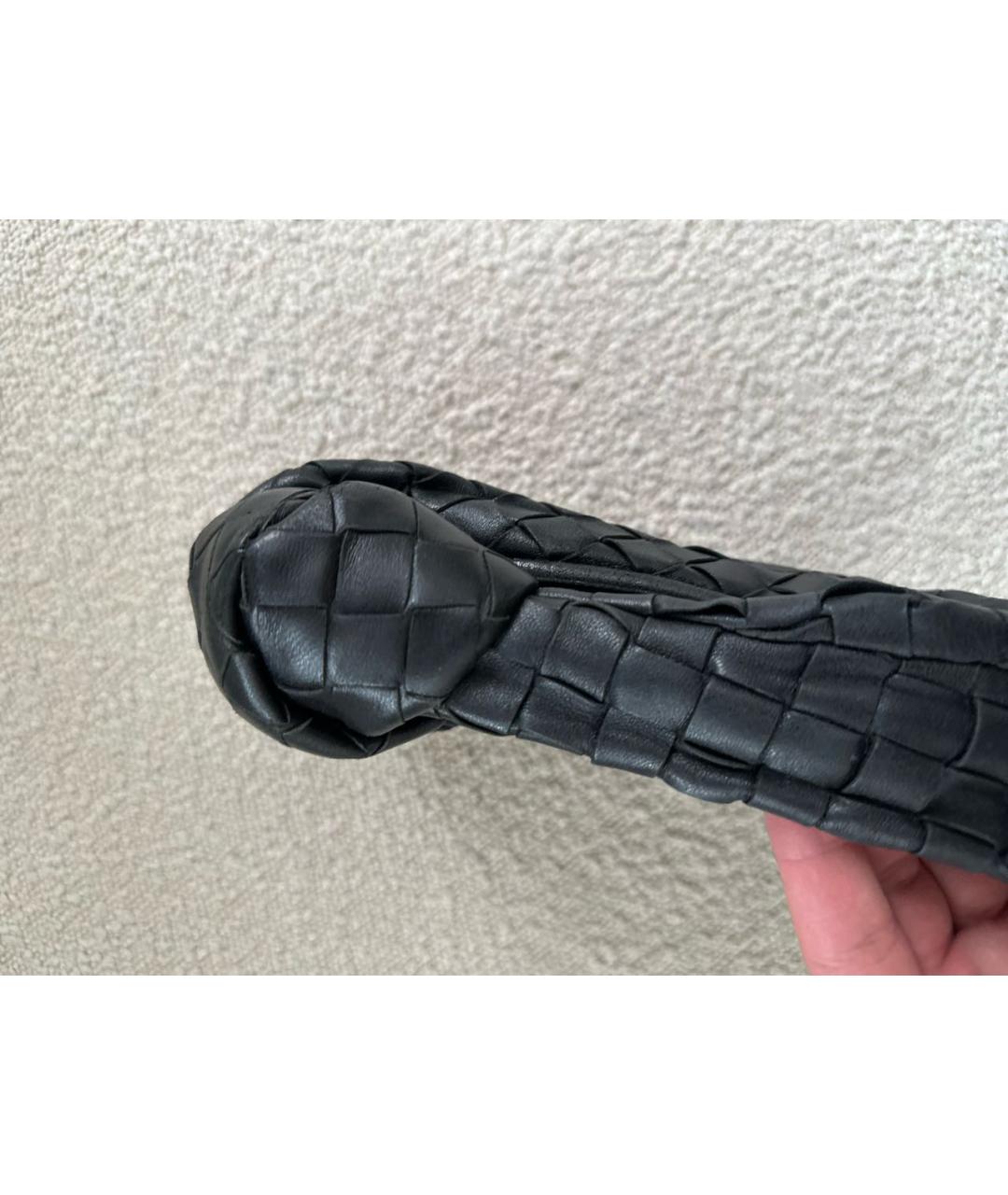 BOTTEGA VENETA Черная кожаная сумка с короткими ручками, фото 3