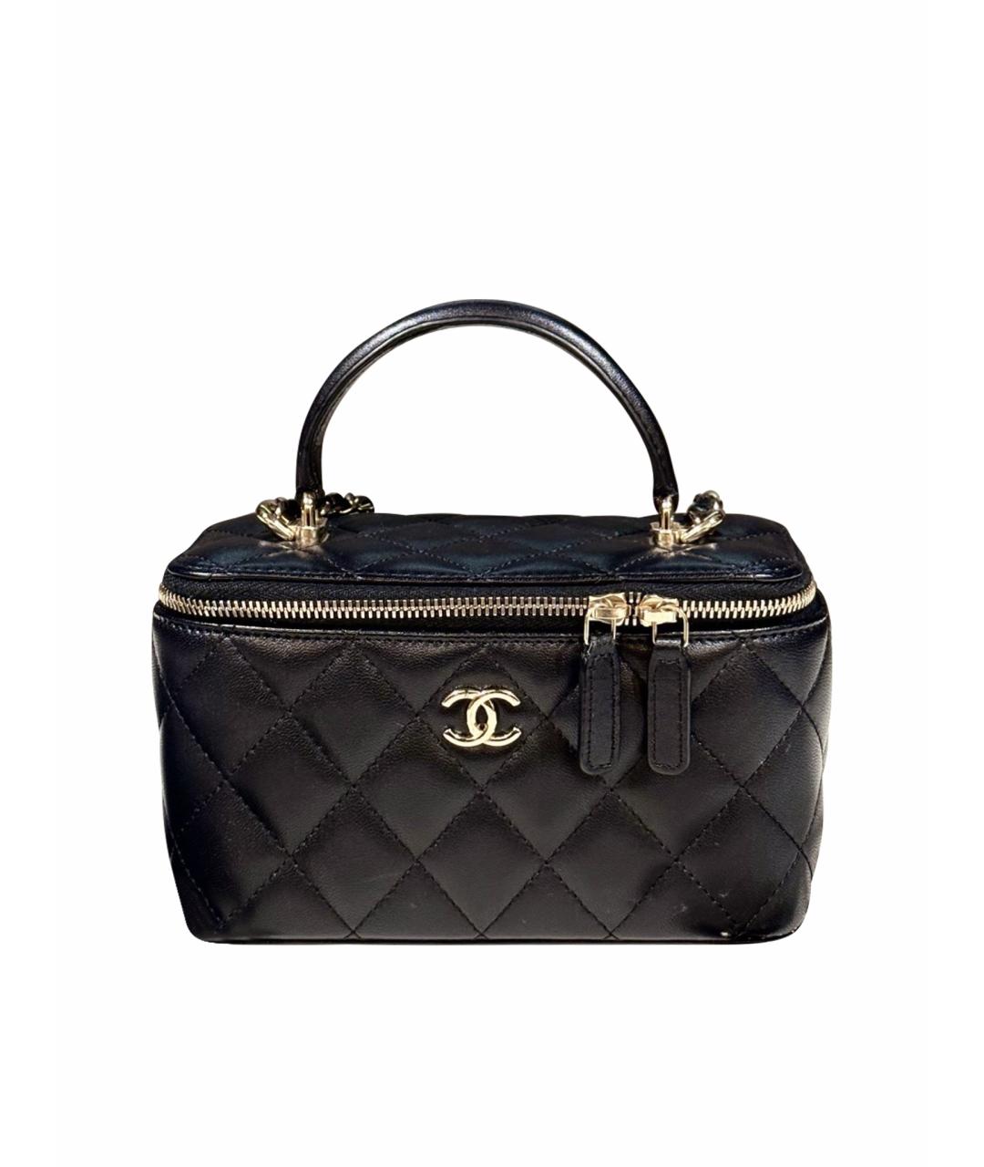 CHANEL Черная кожаная сумка через плечо, фото 1