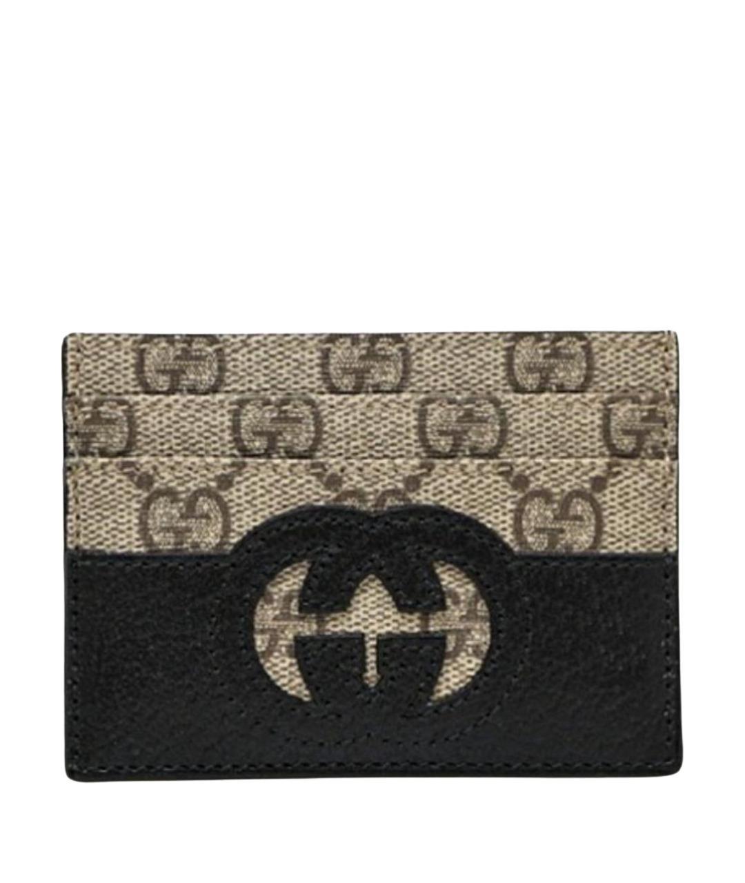 GUCCI Черный кожаный кардхолдер, фото 1