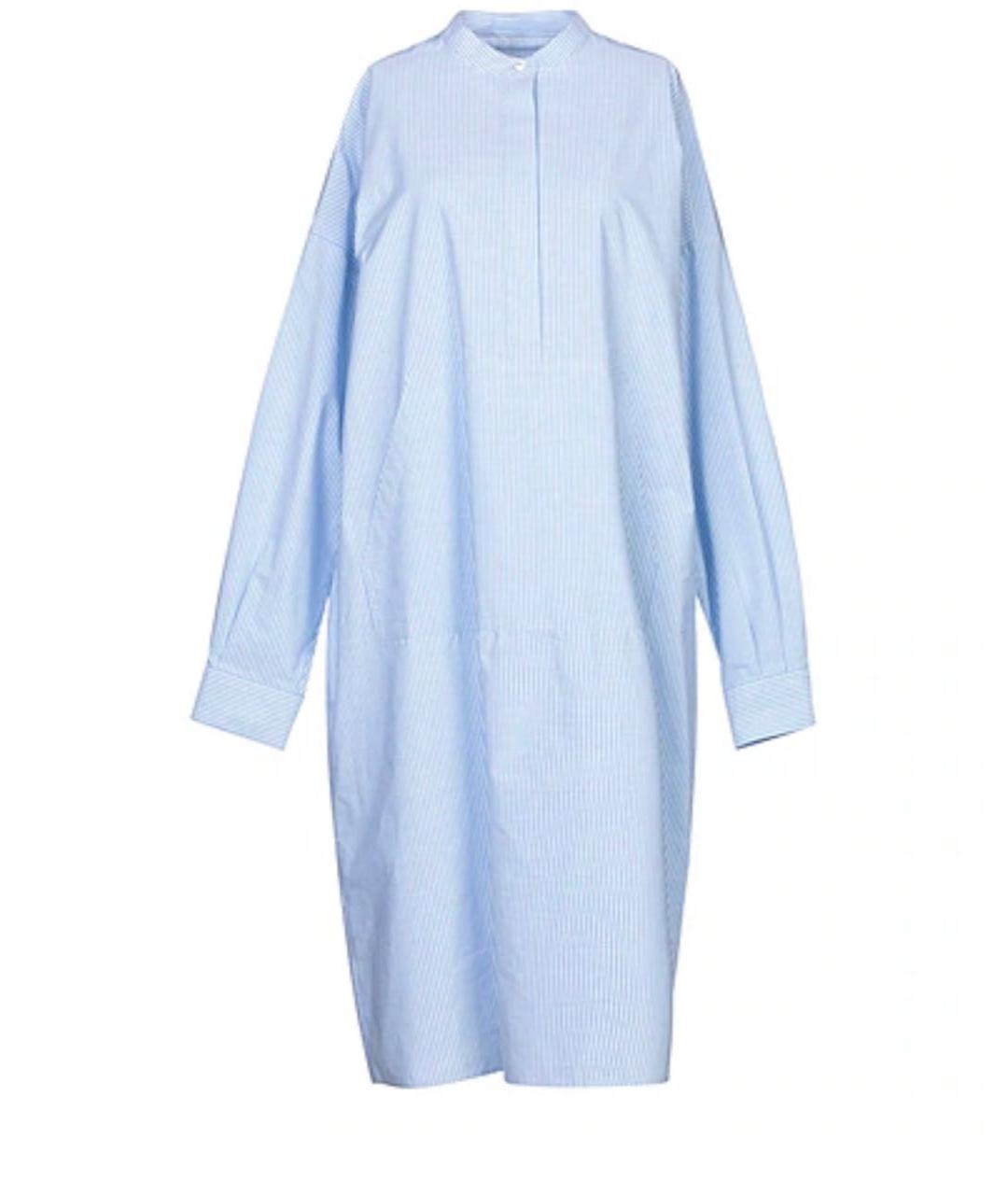 MM6 MAISON MARGIELA Голубое хлопковое повседневное платье, фото 1