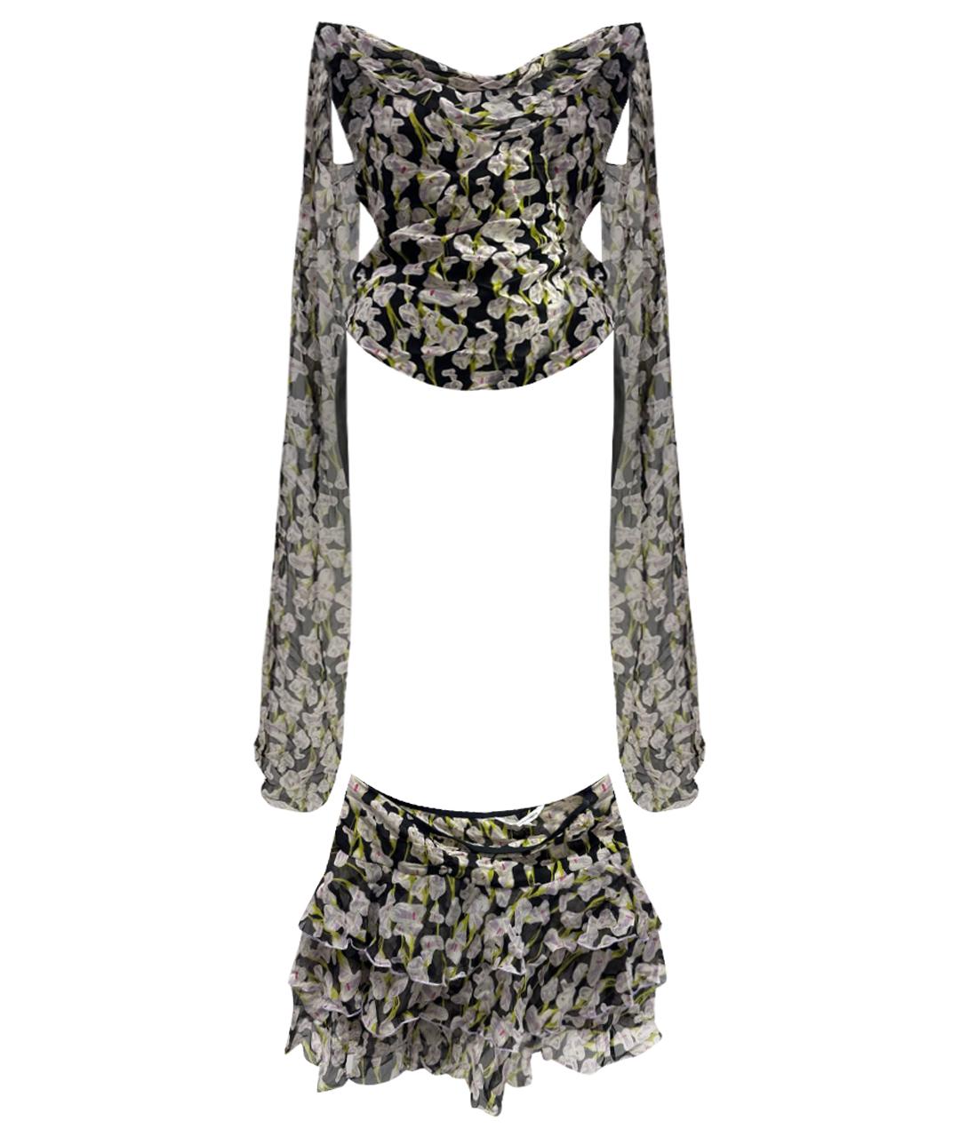 DIANE VON FURSTENBERG Мульти шелковый костюм с юбками, фото 1