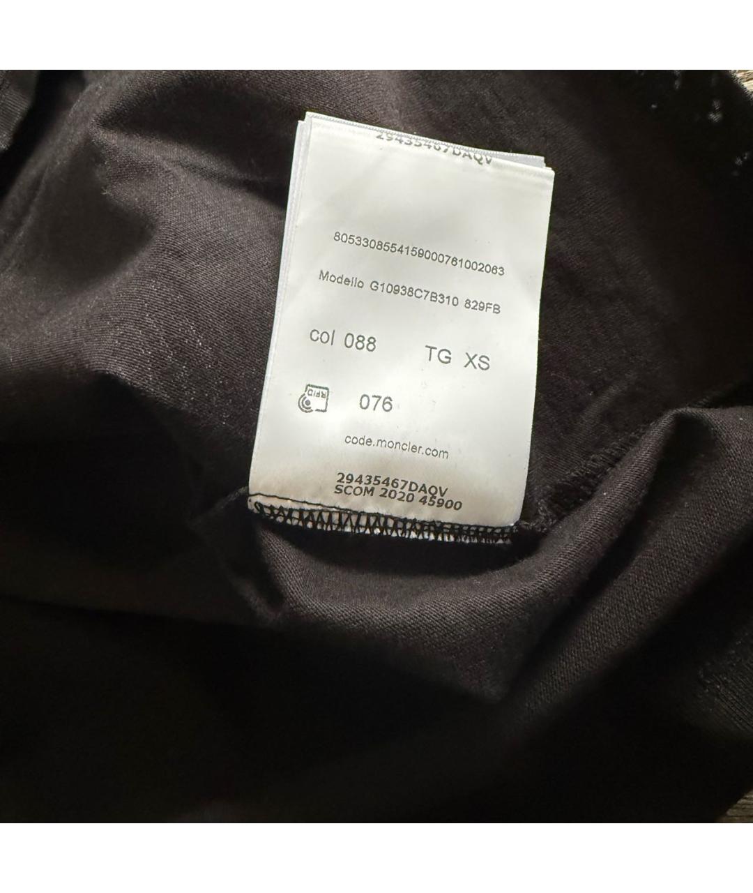 MONCLER Черная хлопковая футболка, фото 8