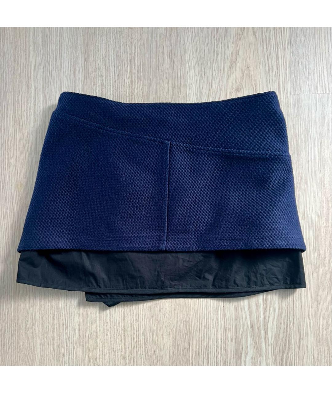 PROENZA SCHOULER Синяя хлопковая юбка мини, фото 2