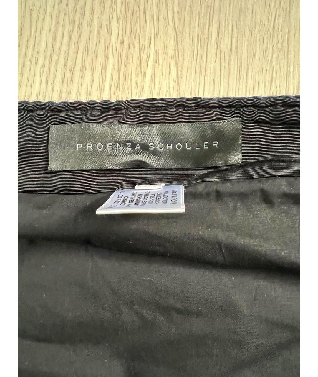 PROENZA SCHOULER Синяя хлопковая юбка мини, фото 7