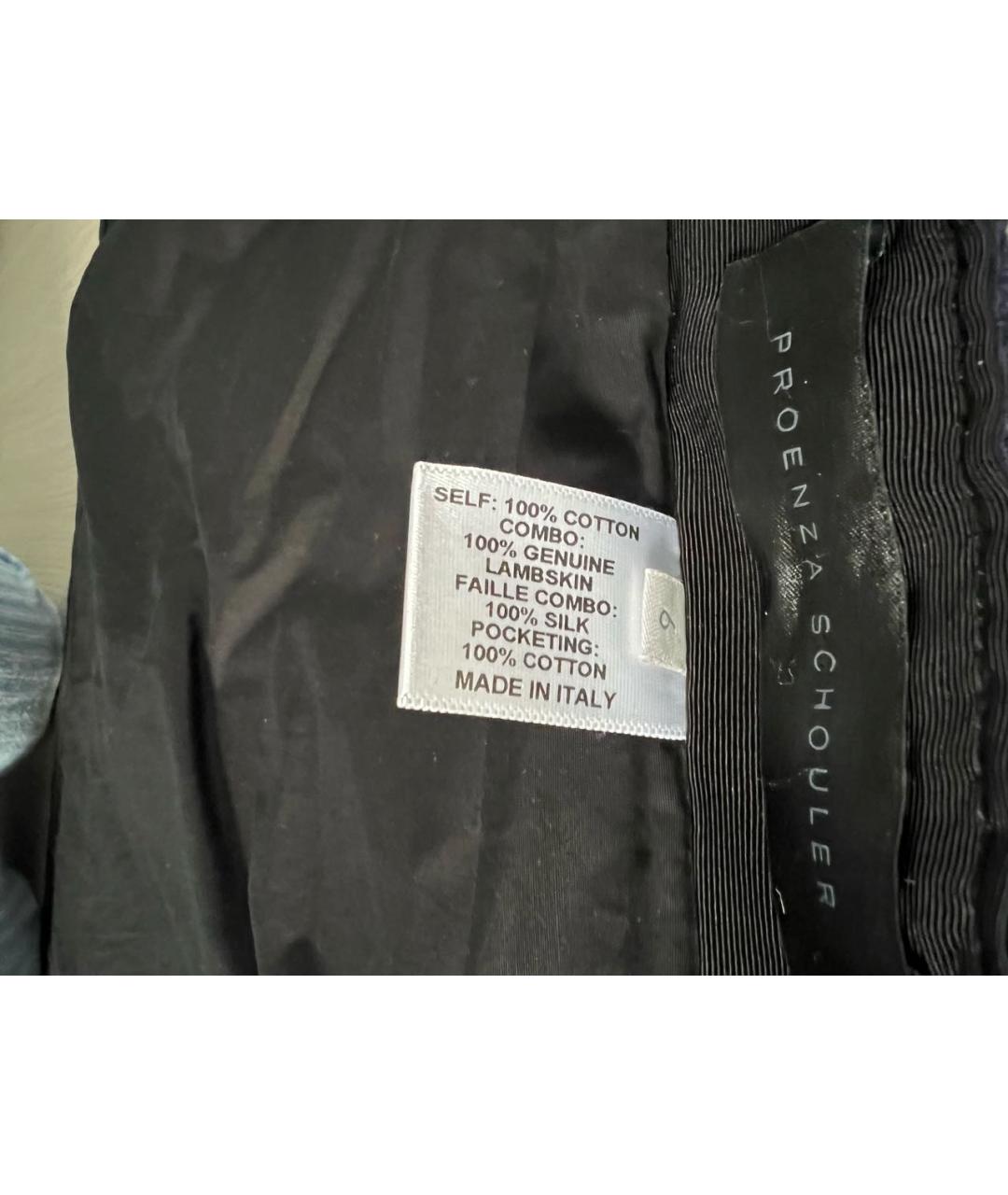 PROENZA SCHOULER Синяя хлопковая юбка мини, фото 6