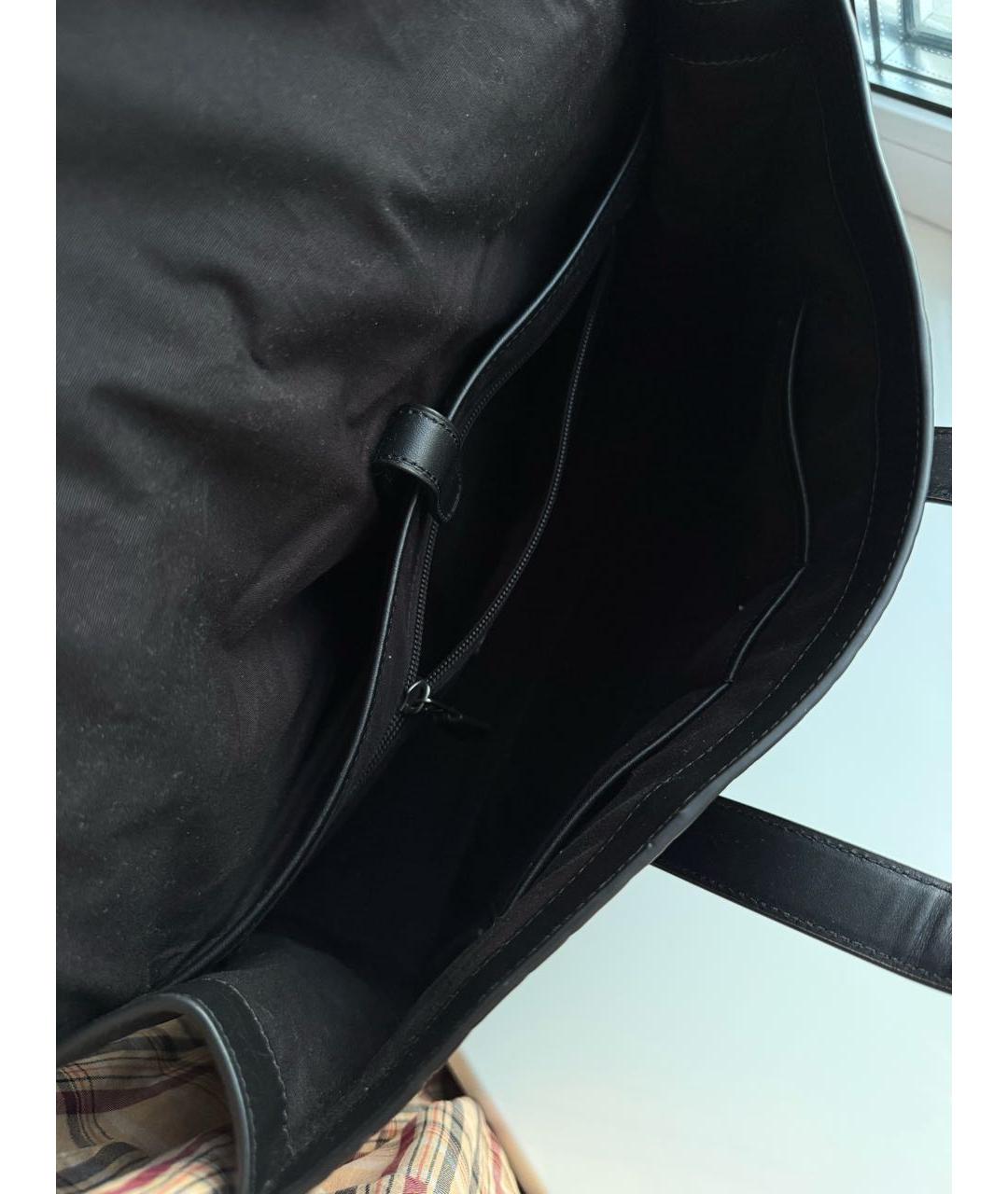 COACH Черный кожаный портфель, фото 6