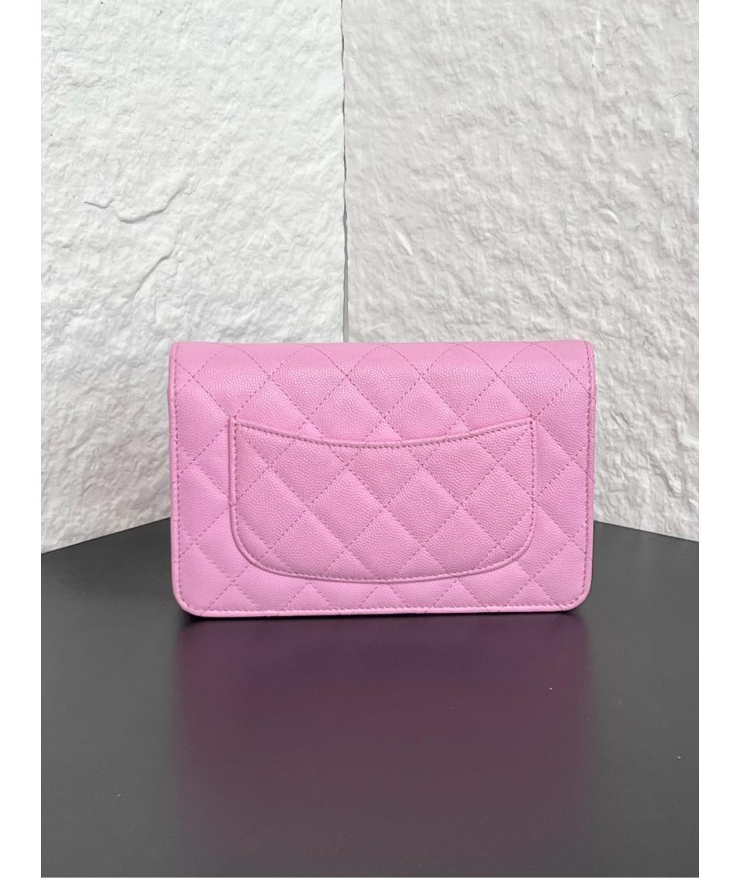 CHANEL Розовая кожаная сумка через плечо, фото 4