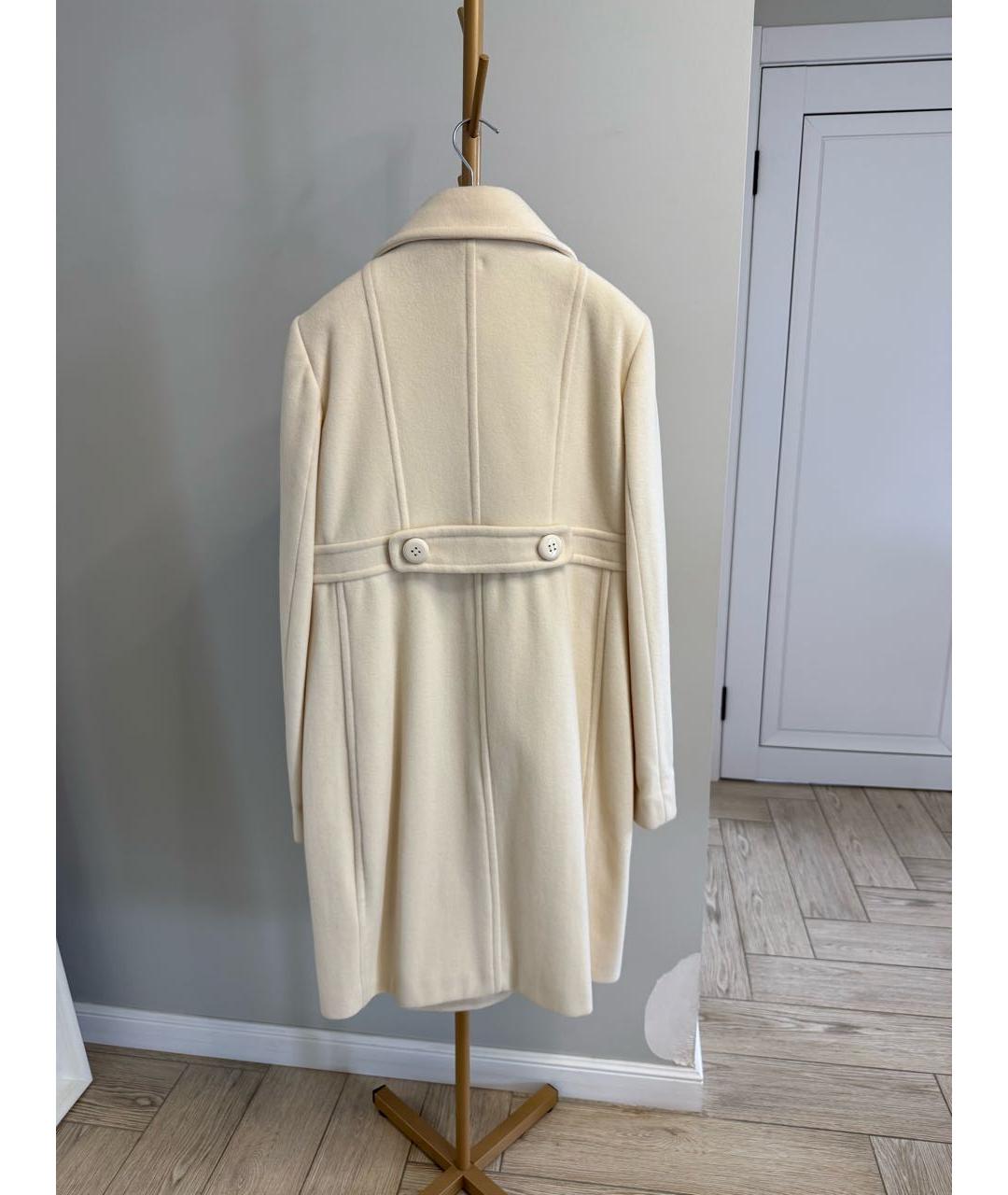 ALEXANDER MCQUEEN Белое шерстяное пальто, фото 2