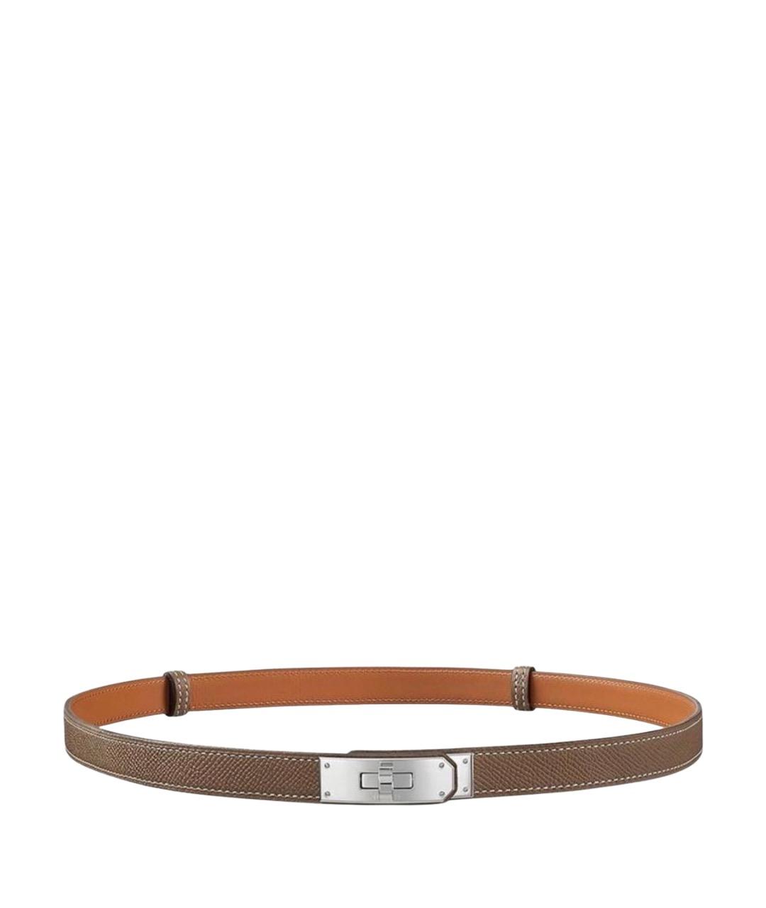 HERMES Бежевый кожаный ремень, фото 1