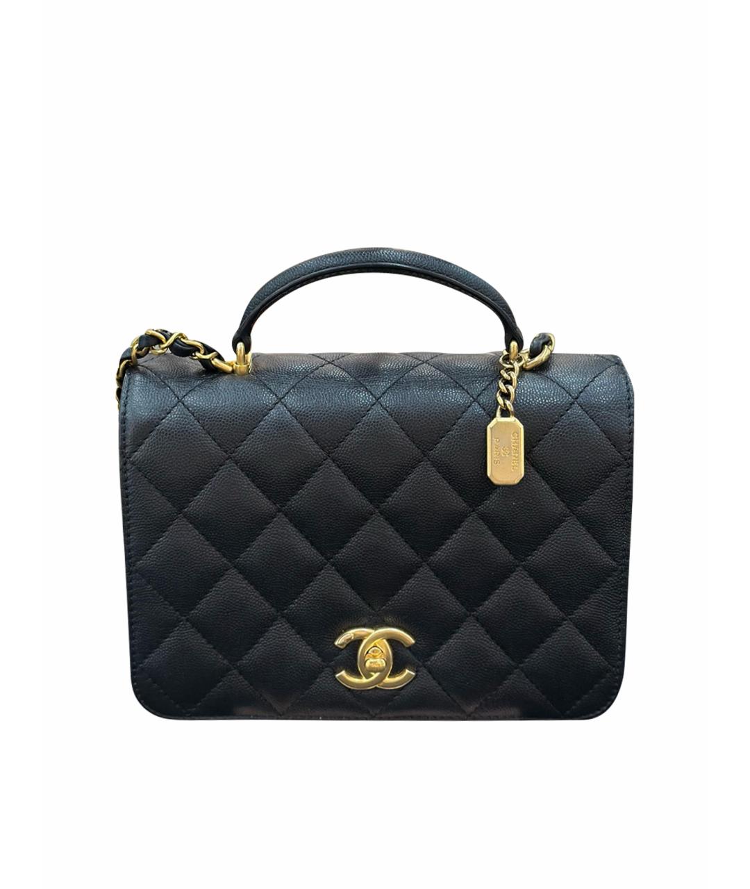 CHANEL Черная кожаная сумка через плечо, фото 1