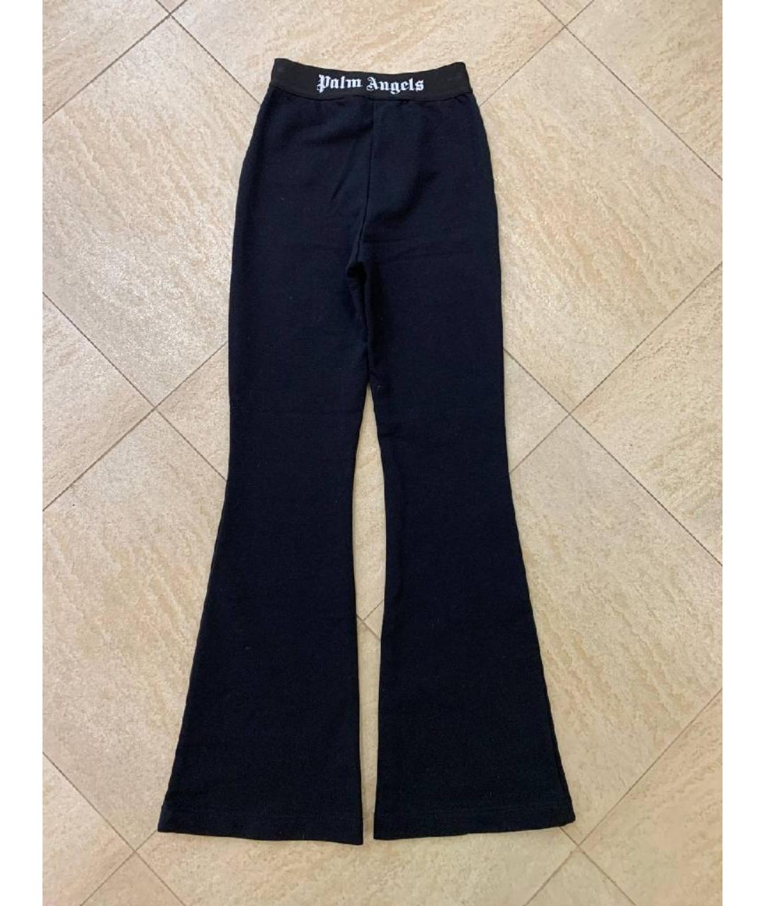 PALM ANGELS Черные хлопковые брюки узкие, фото 3