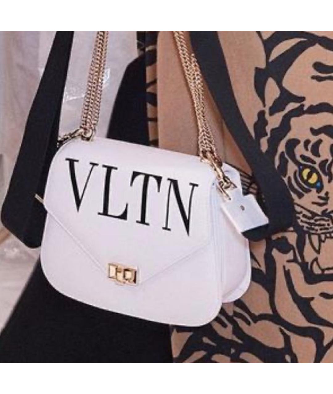 VALENTINO Белая кожаная сумка через плечо, фото 8