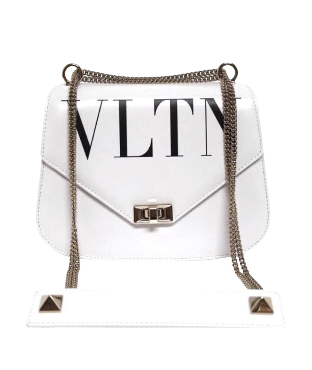 VALENTINO Белая кожаная сумка через плечо, фото 1