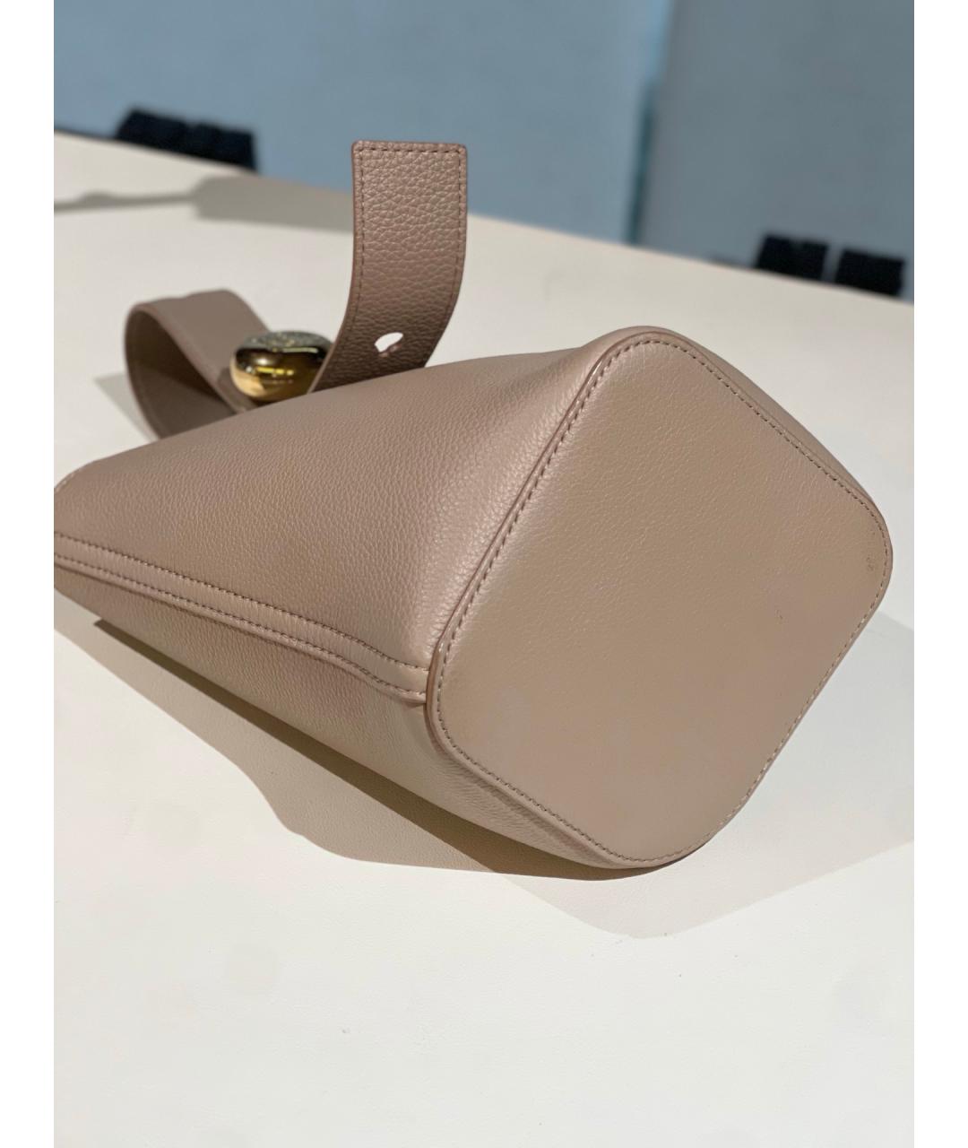 LOEWE Бежевая кожаная сумка тоут, фото 6