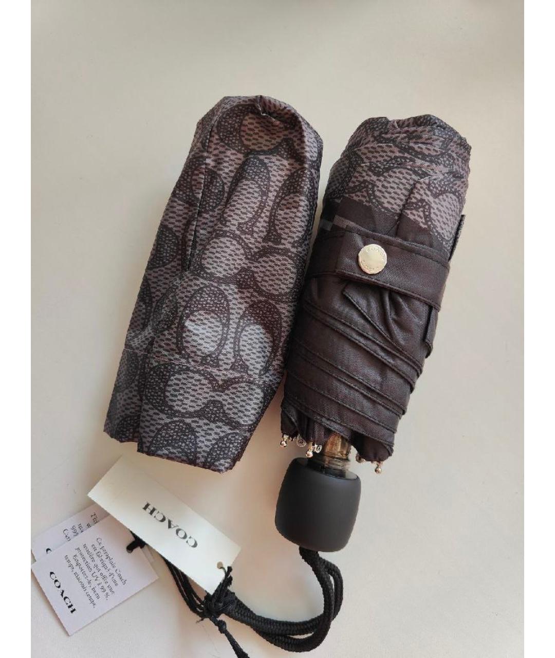 COACH Серый зонт, фото 2