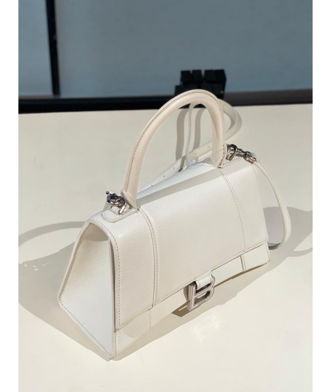 BALENCIAGA Белая кожаная сумка через плечо, фото 5