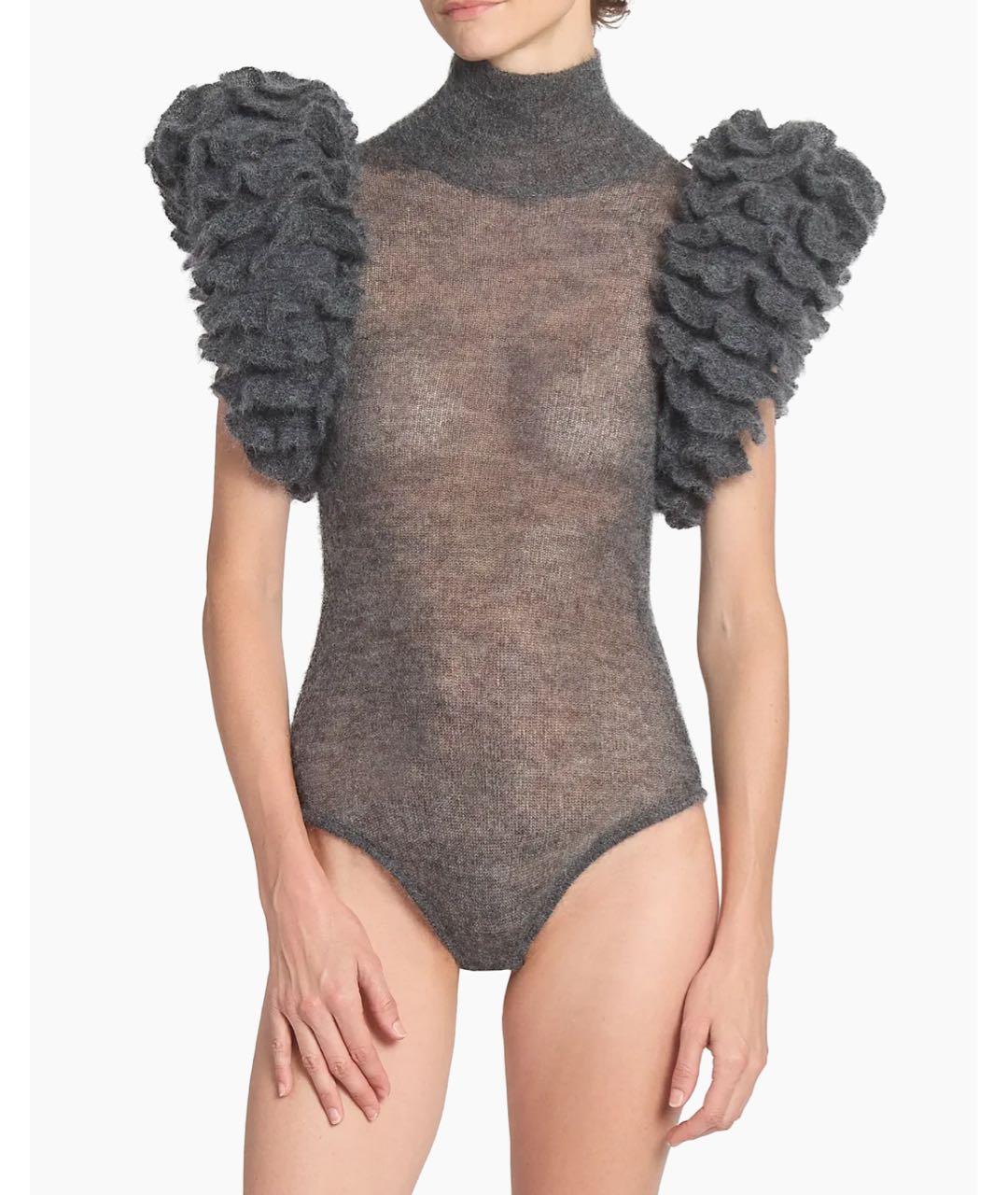 ALAIA Серый шерстяной костюм с юбками, фото 9