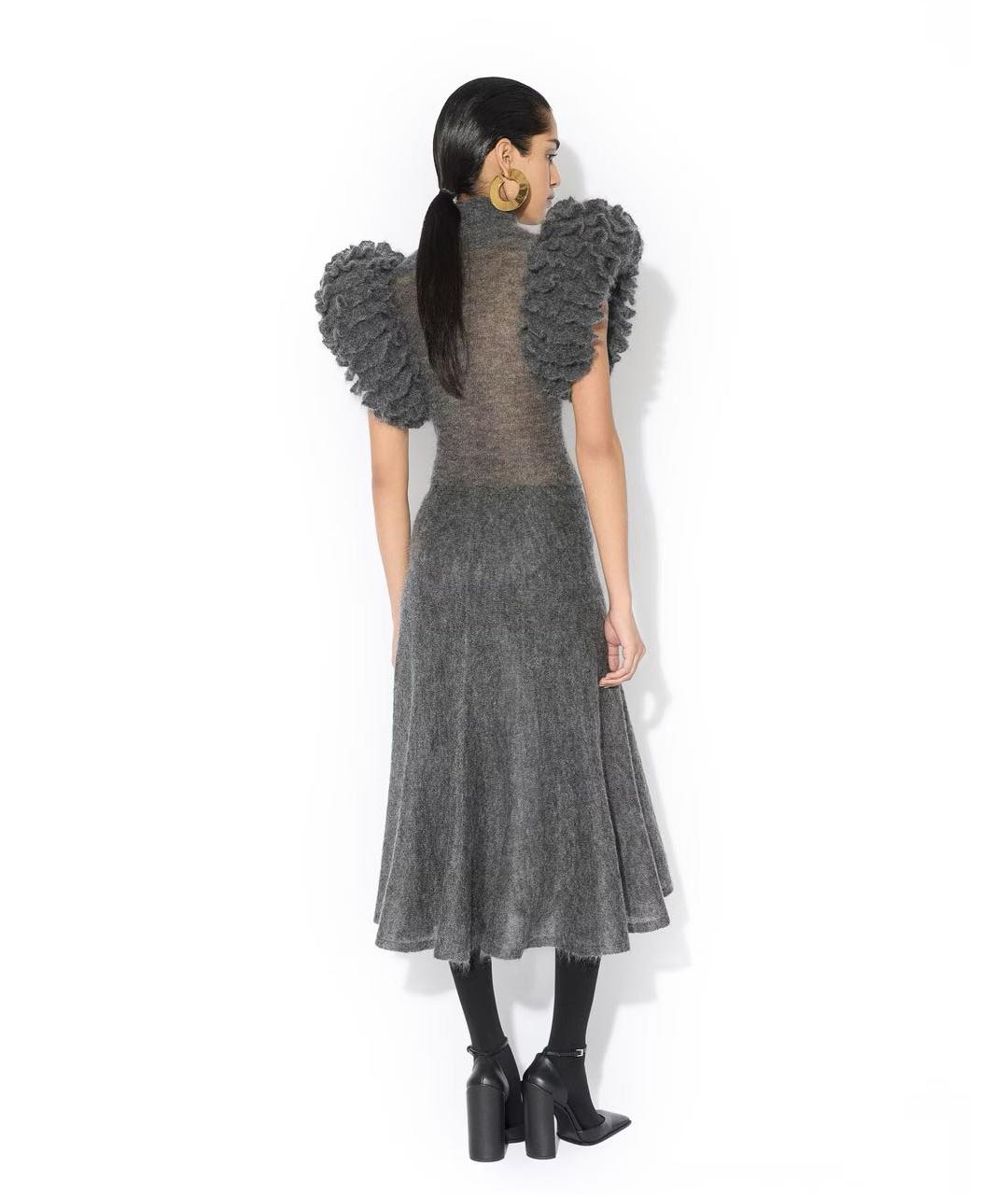 ALAIA Серый шерстяной костюм с юбками, фото 7