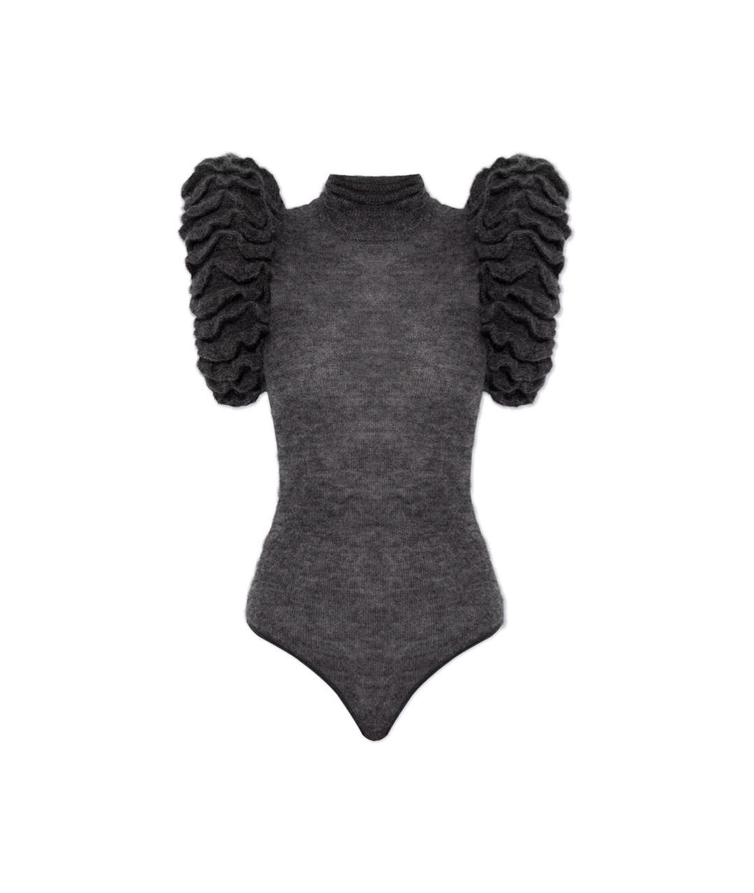 ALAIA Серый шерстяной костюм с юбками, фото 2