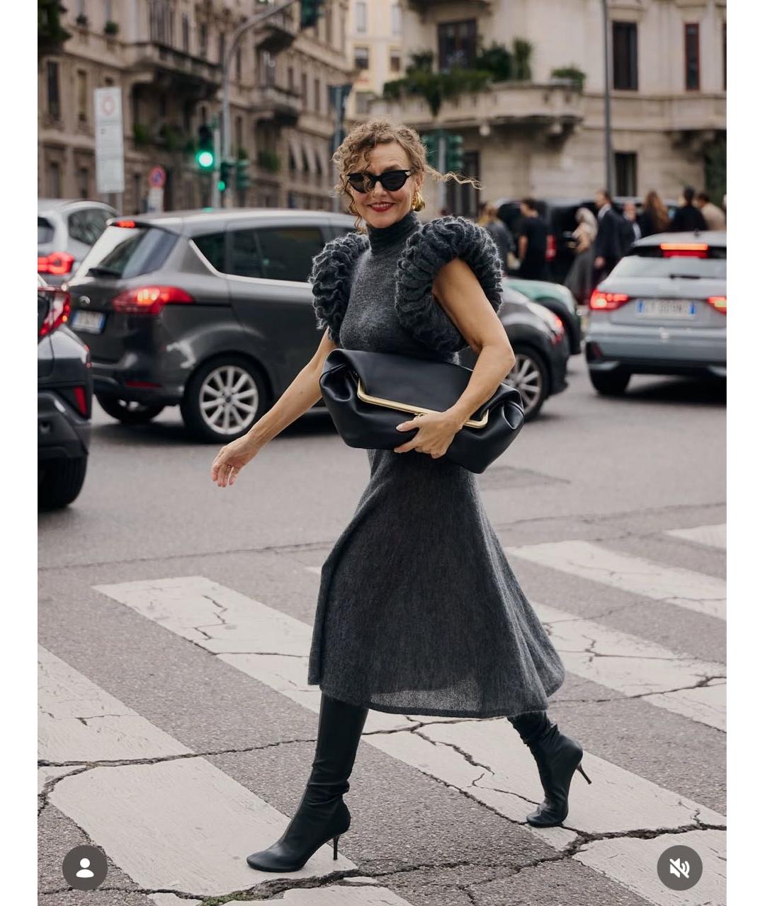 ALAIA Серый шерстяной костюм с юбками, фото 4