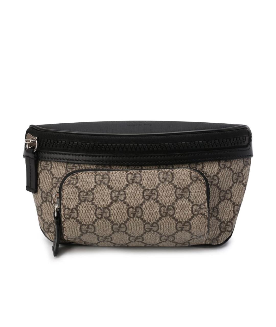 GUCCI Бежевая кожаная поясная сумка, фото 6