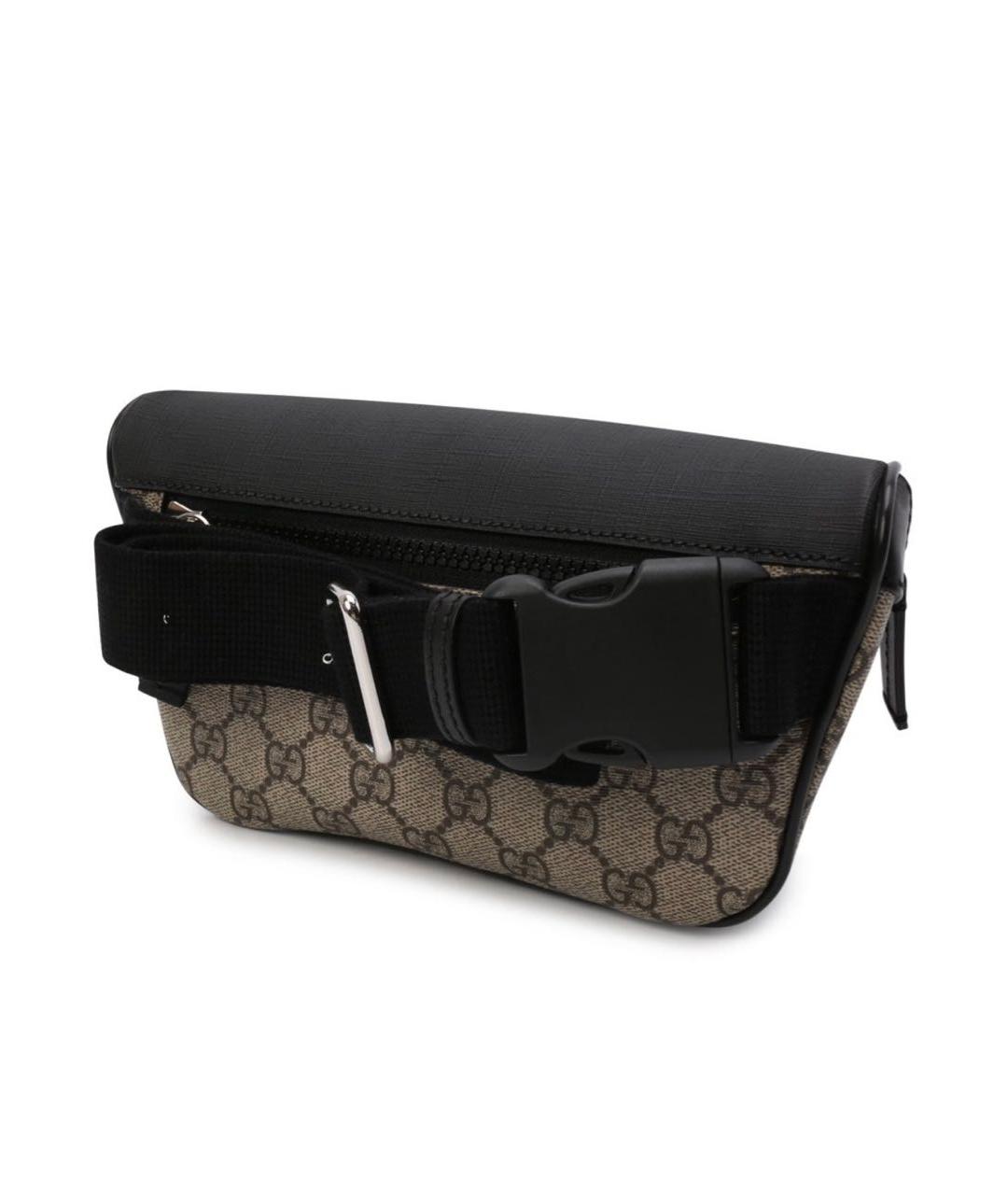 GUCCI Бежевая кожаная поясная сумка, фото 3