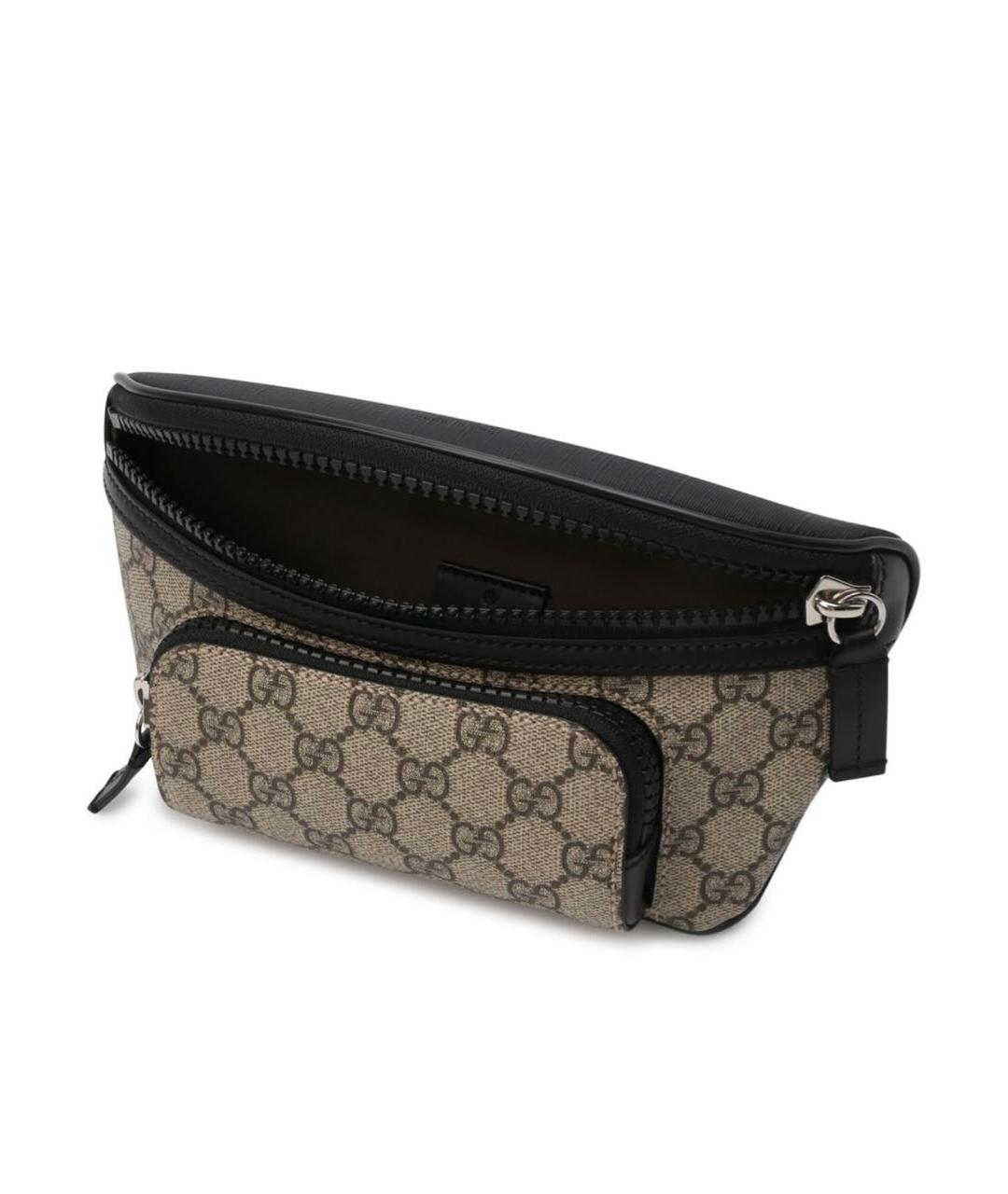 GUCCI Бежевая кожаная поясная сумка, фото 5