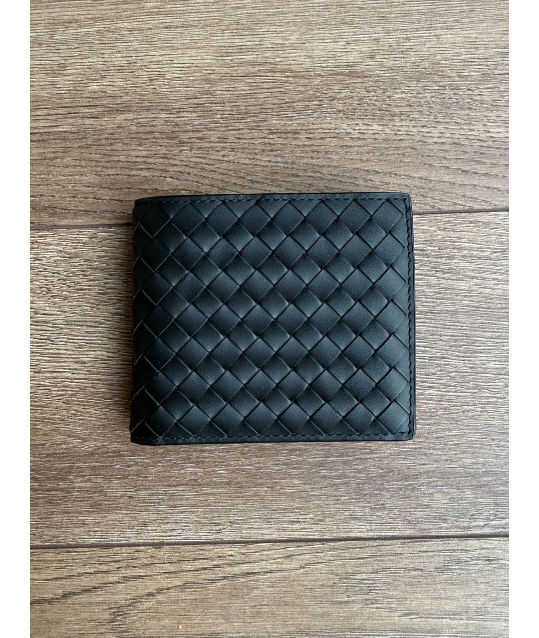 BOTTEGA VENETA Черный кожаный кошелек, фото 7