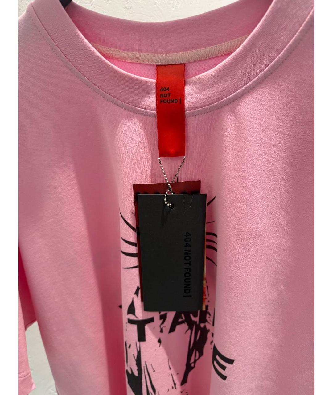 404NOTFOUND Розовая хлопковая футболка, фото 3