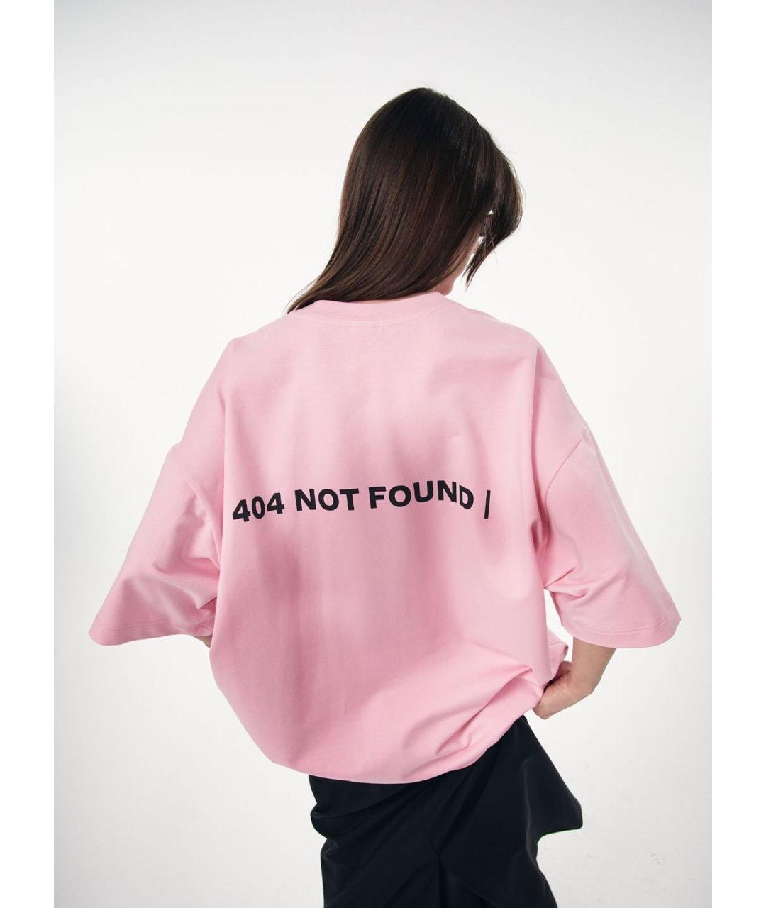 404NOTFOUND Розовая хлопковая футболка, фото 7