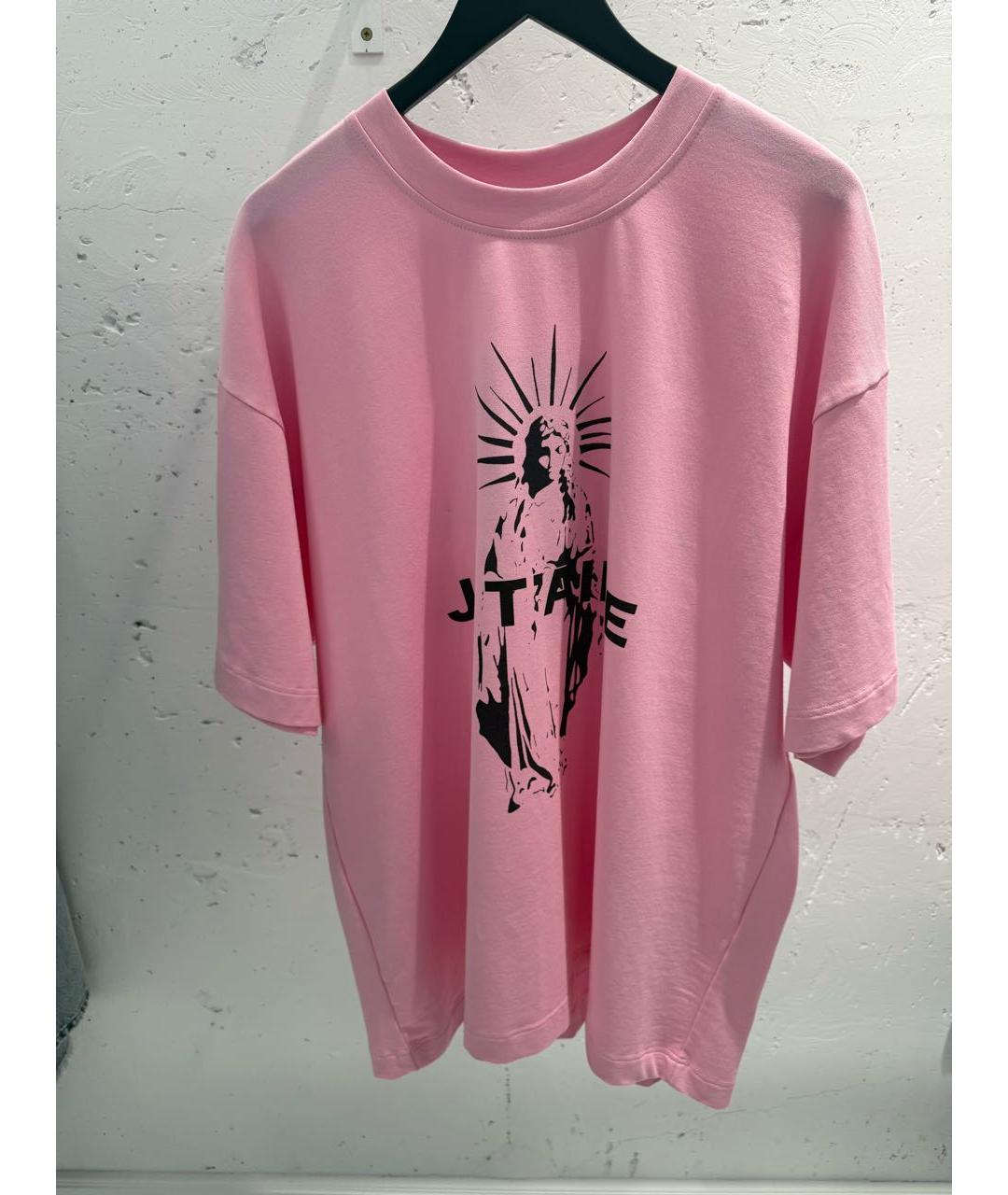 404NOTFOUND Розовая хлопковая футболка, фото 5