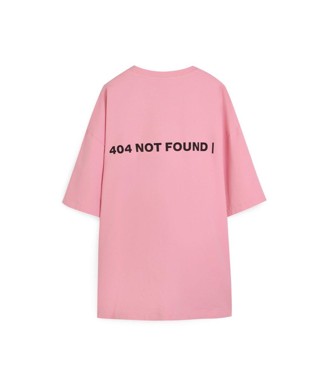 404NOTFOUND Розовая хлопковая футболка, фото 2