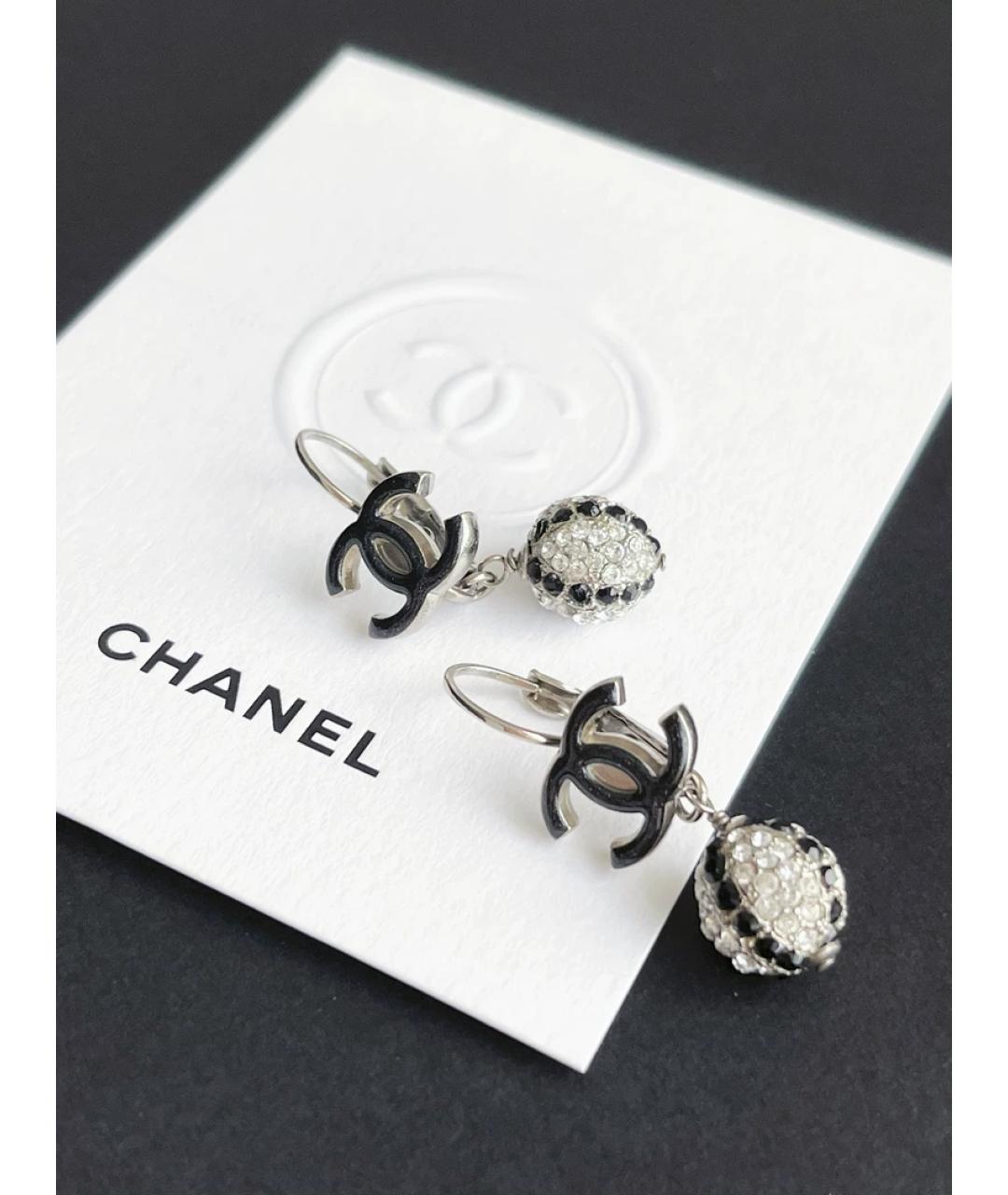 CHANEL Серебряные металлические серьги, фото 3