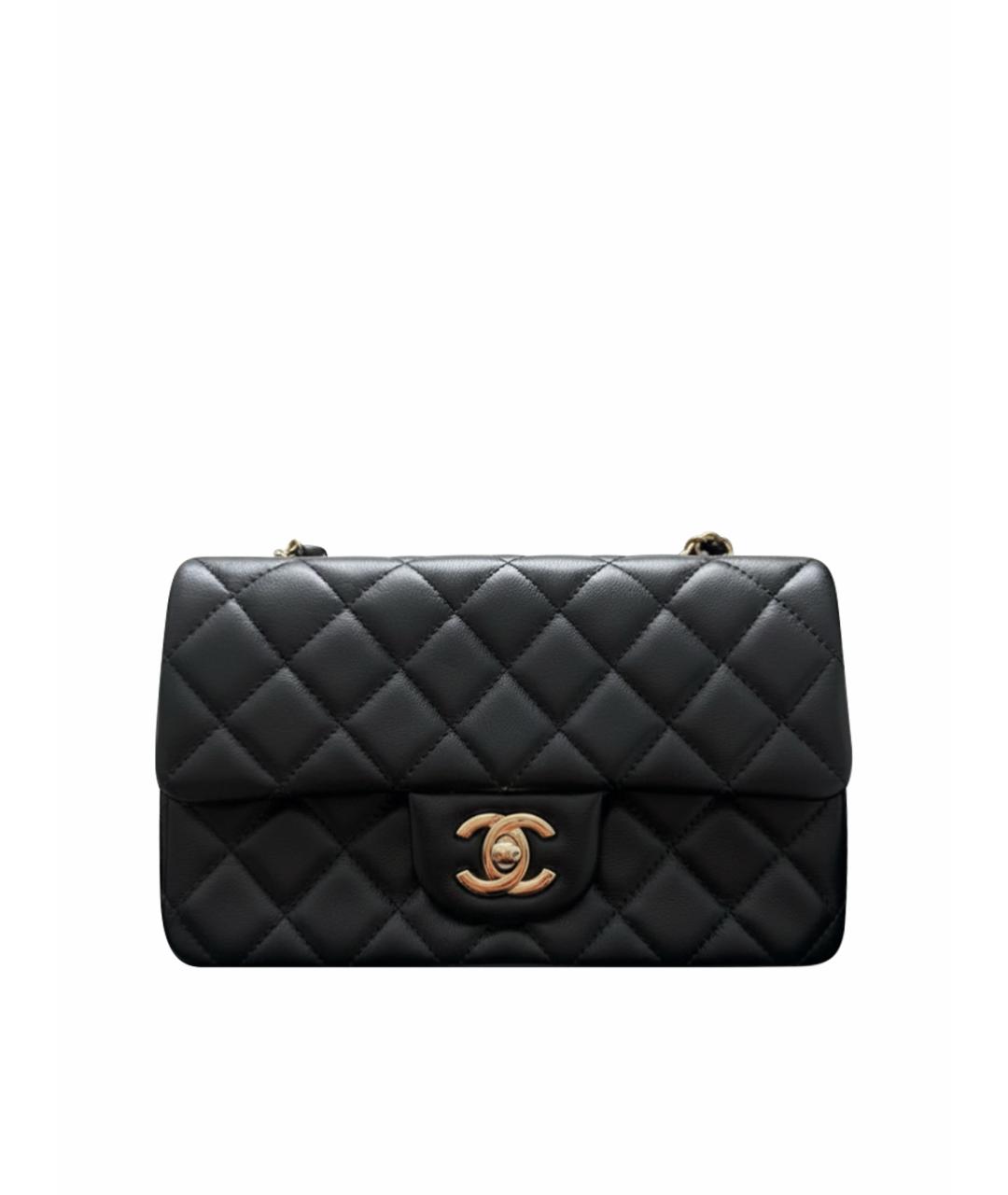 CHANEL Черная кожаная сумка через плечо, фото 1