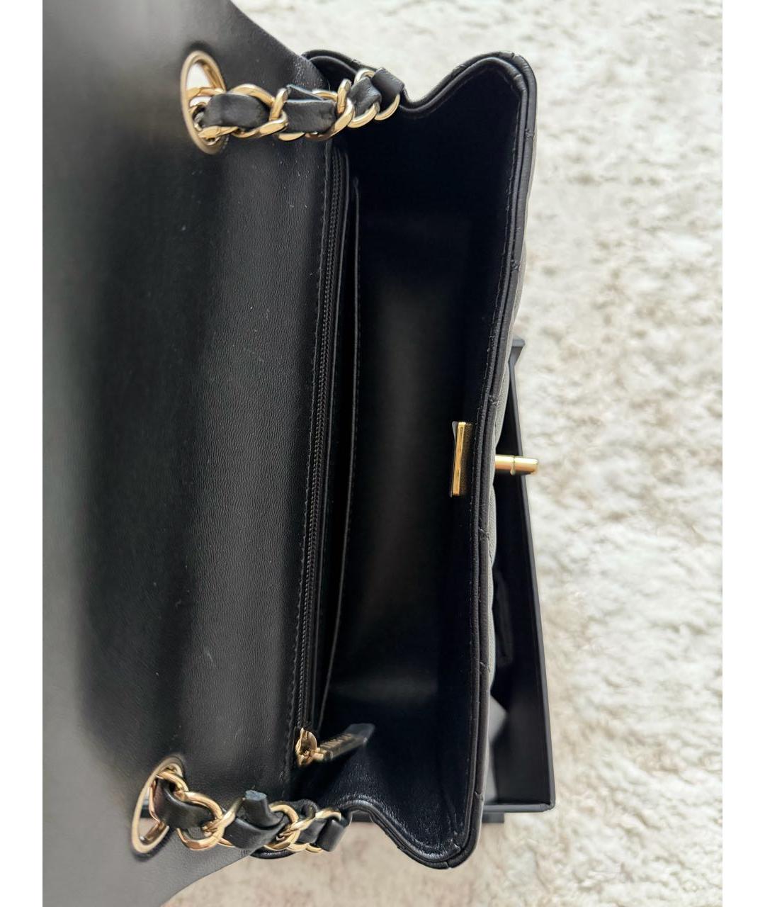 CHANEL Черная кожаная сумка через плечо, фото 3