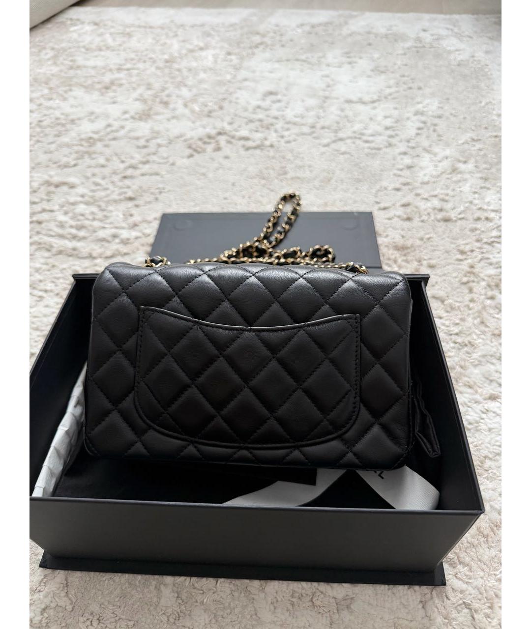 CHANEL Черная кожаная сумка через плечо, фото 2