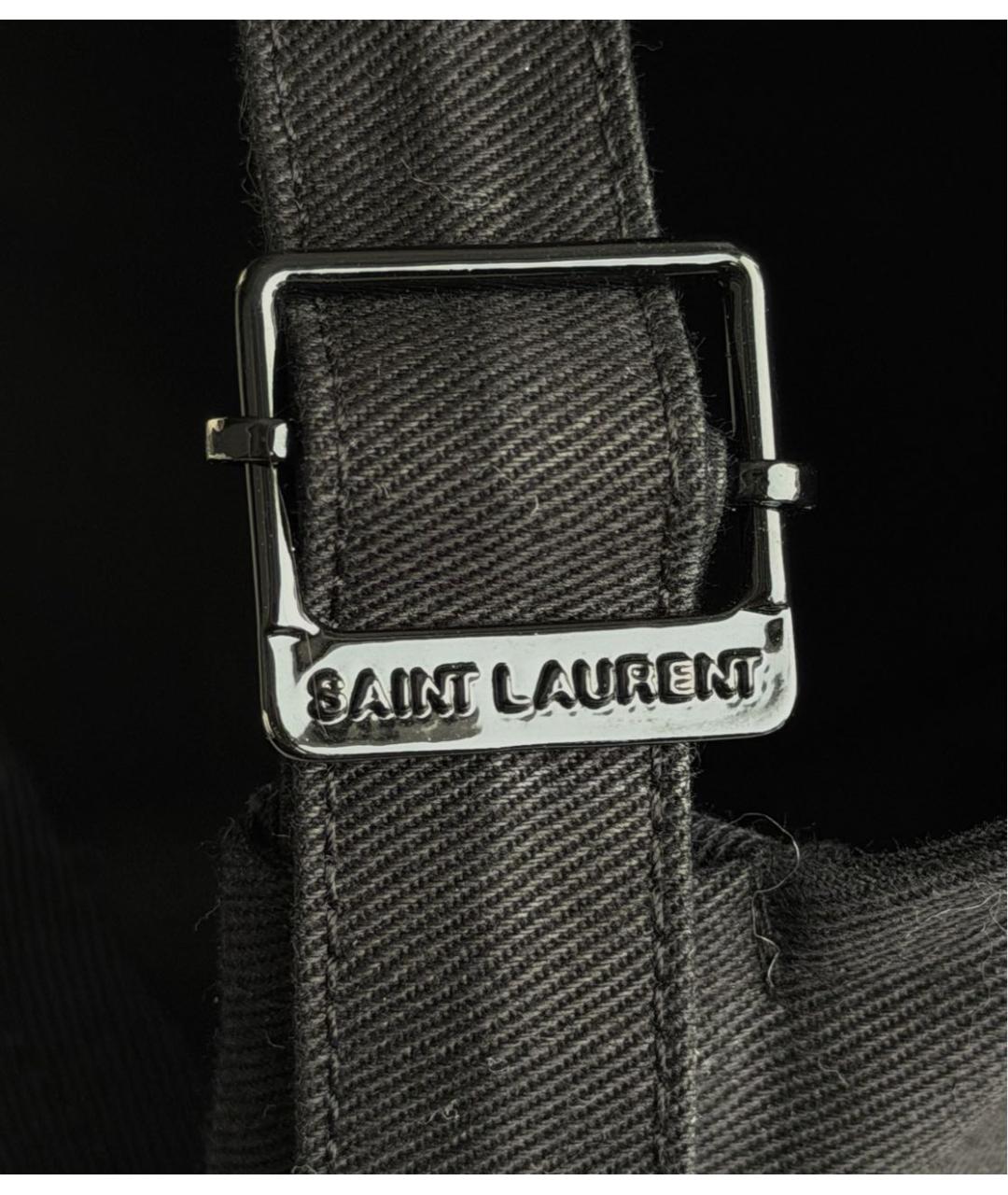 SAINT LAURENT Черная хлопковая кепка/бейсболка, фото 3