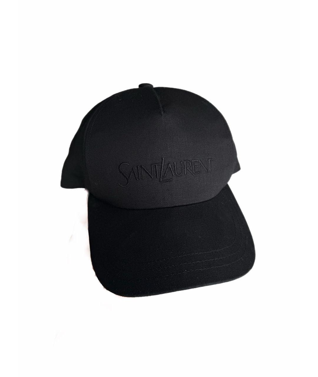 SAINT LAURENT Черная хлопковая кепка/бейсболка, фото 1