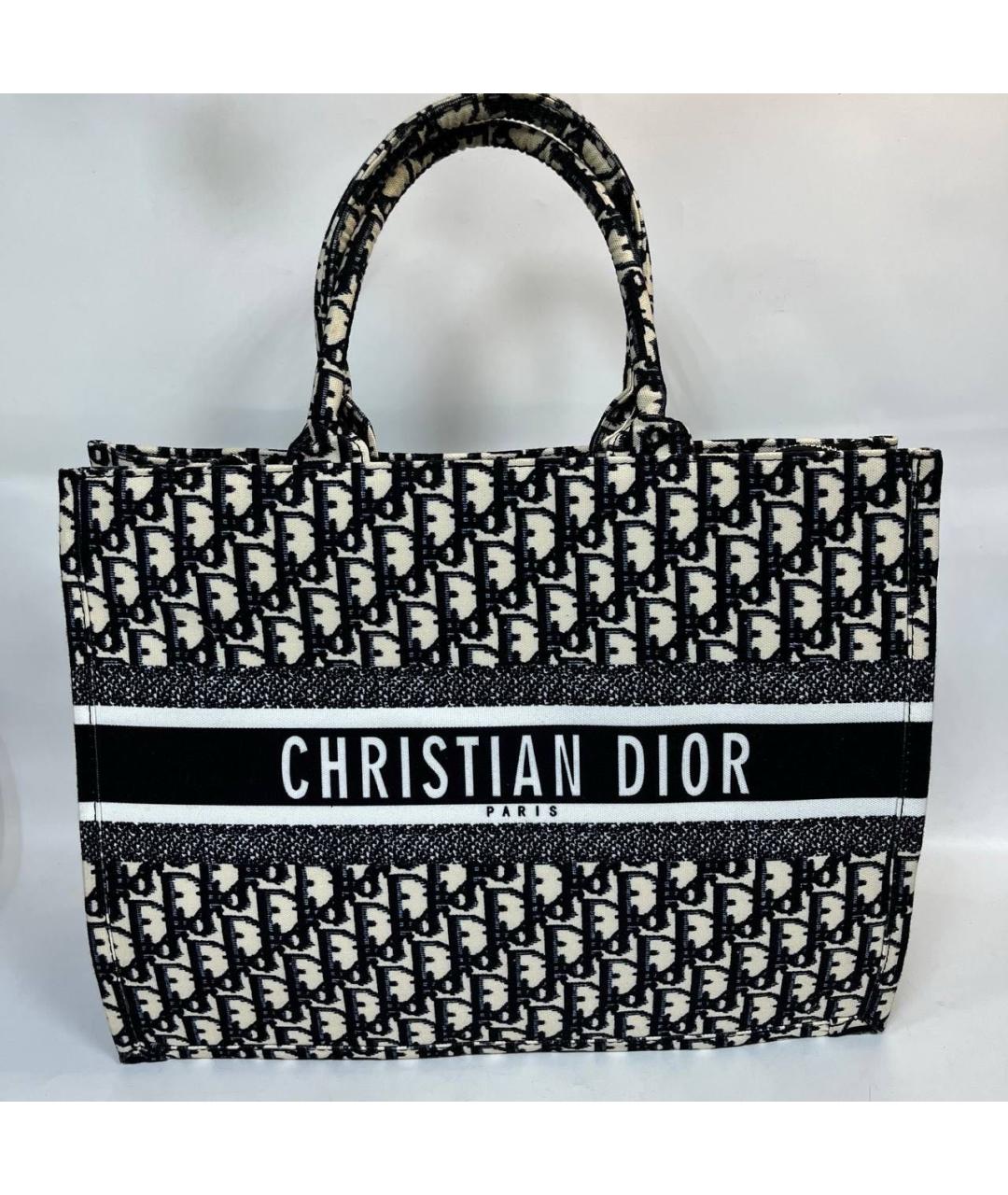 CHRISTIAN DIOR Синяя жаккардовая сумка тоут, фото 7