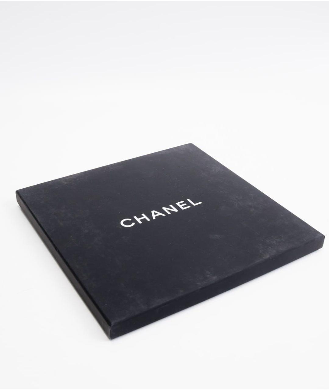 CHANEL Черный шелковый платок, фото 4