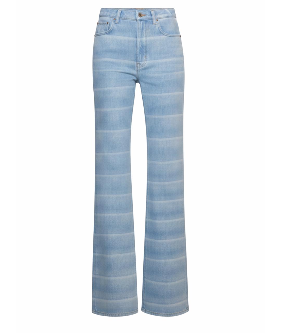 CHANEL Голубые хлопковые джинсы клеш, фото 6