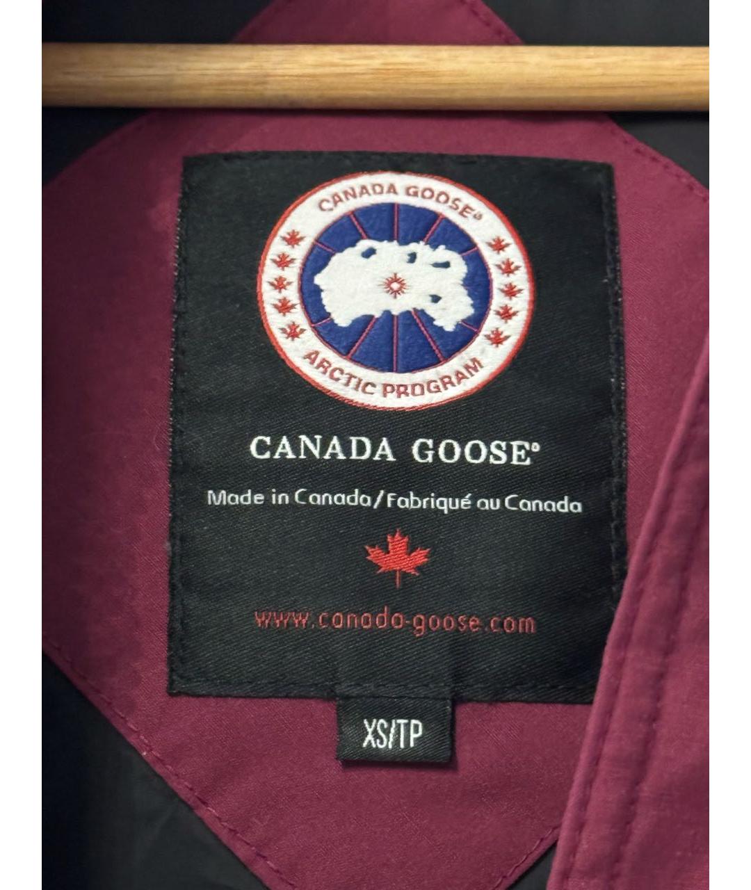 CANADA GOOSE Бордовая полиэстеровая парка, фото 6