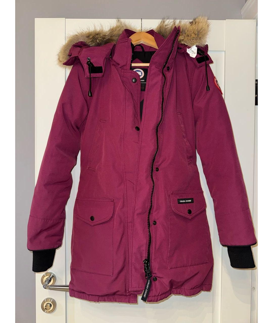 CANADA GOOSE Бордовая полиэстеровая парка, фото 8