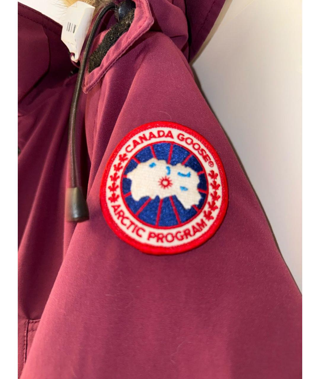 CANADA GOOSE Бордовая полиэстеровая парка, фото 5