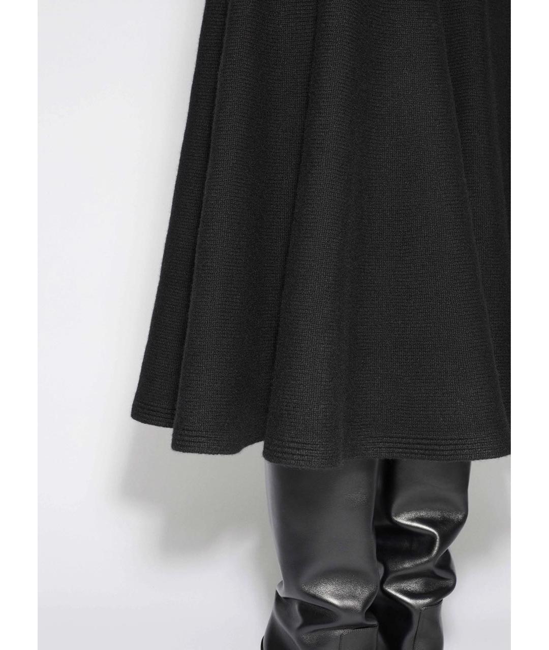 ALAIA Черная кашемировая юбка миди, фото 5