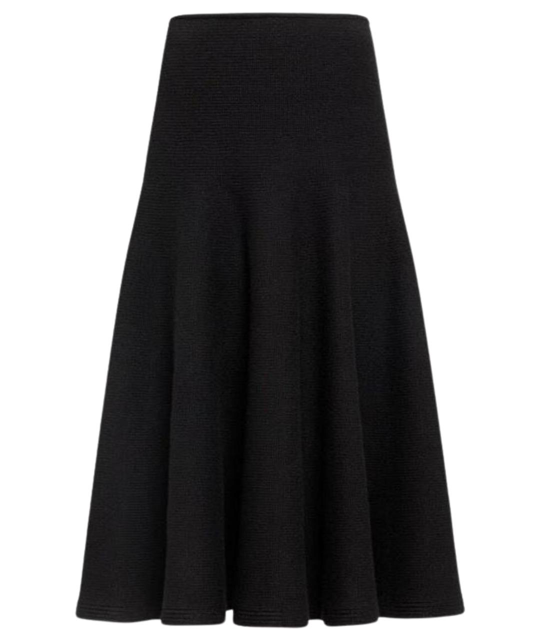 ALAIA Черная кашемировая юбка миди, фото 1