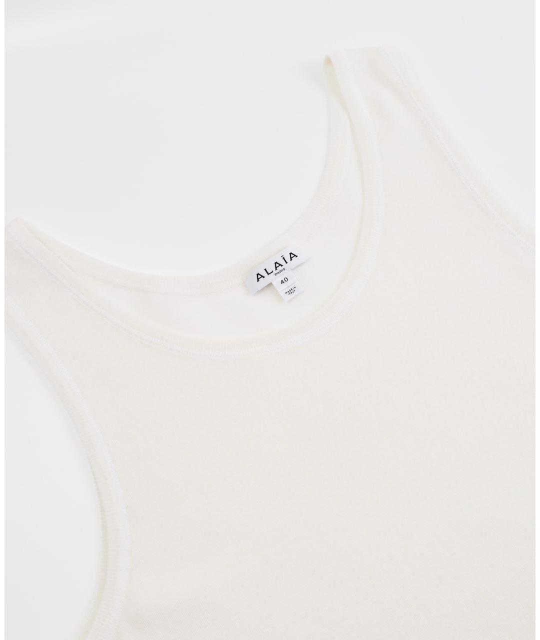 ALAIA Белое льняное повседневное платье, фото 4